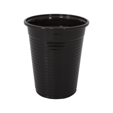 Pakke med 100 svarte plastikkopper