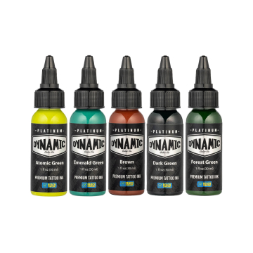 Platinum by Dynamic Tatoveringsblekk - Earth sett 5x 30 ml