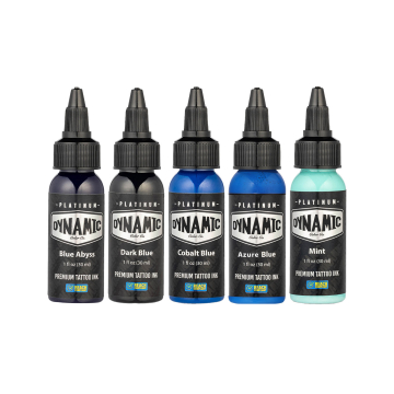 Platinum by Dynamic Tatoveringsblekk - Lagoon sett 5x 30 ml