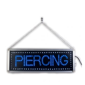 LED lysskilt PIERCING - studioskilt