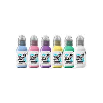 World Famous Limitless Tattoo Ink - Pastell Collection - 6x 30 ml