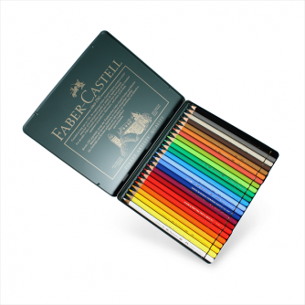 Faber-Castell - Skrin med 24 Polychromos Artists' fargeblyanter