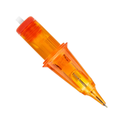 Eske med 20 Peak Triton Needle Cartridges 0,35 mm - Round Shader Medium Taper (3,5 mm)