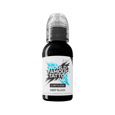 World Famous Limitless Tatoveringsblekk - Deep Black 30 ml